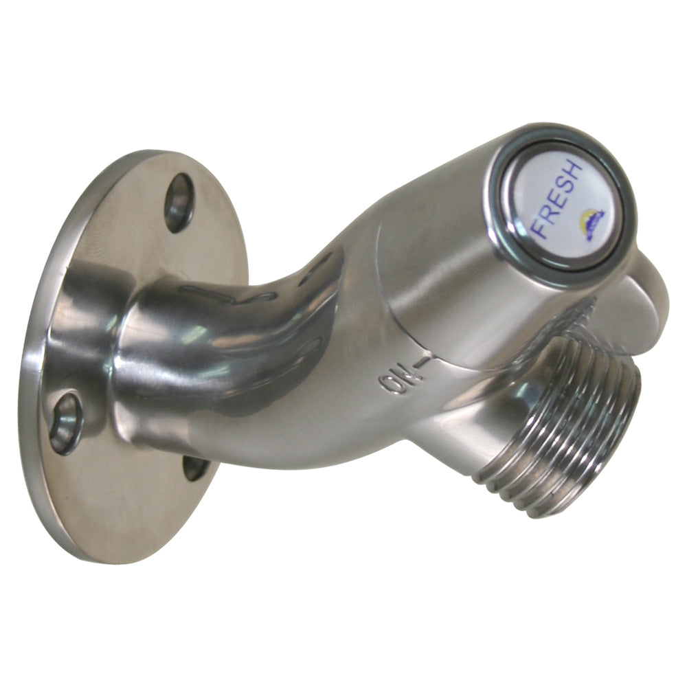 Scandvik Ceramic Angled Washdown Valve - SS Spigot - Deckhand Marine Supply