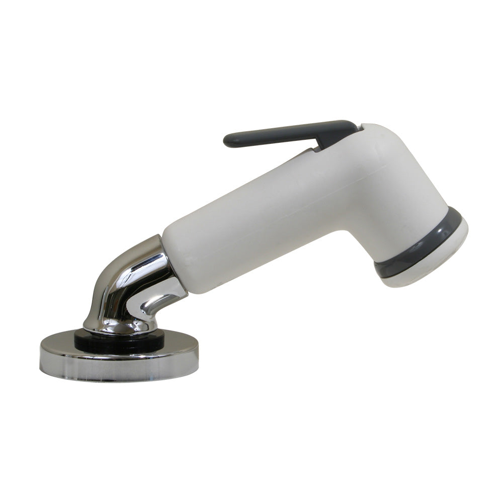 Scandvik Elbow Sprayer - Handle Pull Out - White w/6 Hose - Deckhand Marine Supply