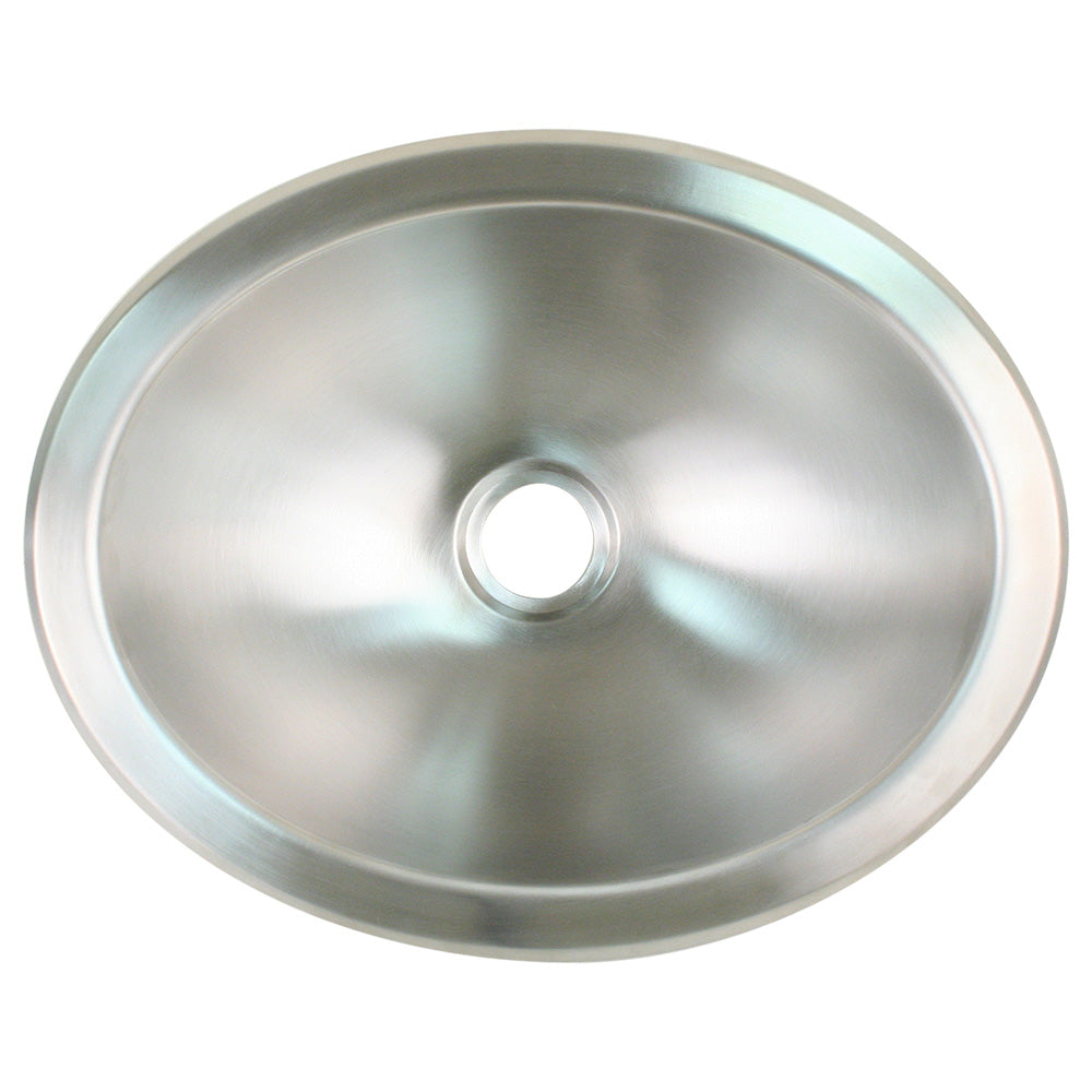 Scandvik Brushed SS Oval Sink - 13.25" x 10.5" - Deckhand Marine Supply