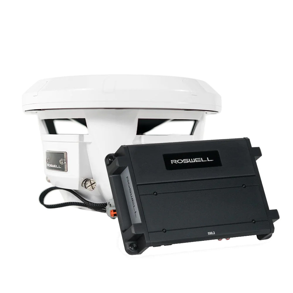 Roswell R1 10" Subwoofer Package - White - Deckhand Marine Supply