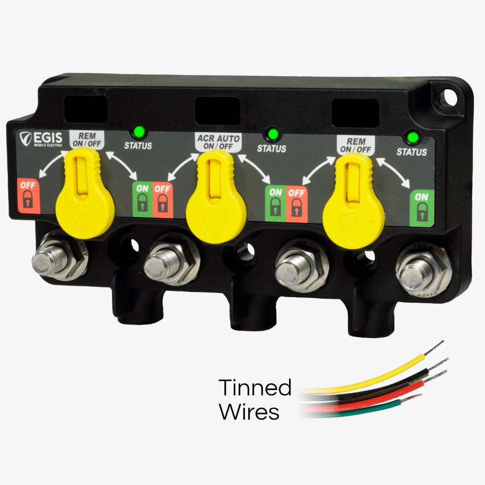 Egis XD Series Triple Flex 2 Relay-ACR-Relay w/Knobs Tinned Wires - Deckhand Marine Supply