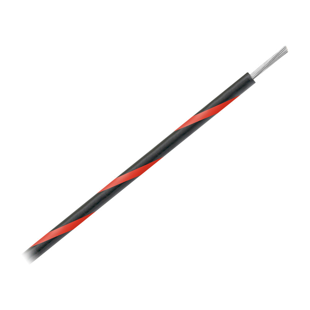 Pacer 16 AWG Gauge Striped Marine Wire 1000' Spool - Black w/Red Stripe - Deckhand Marine Supply