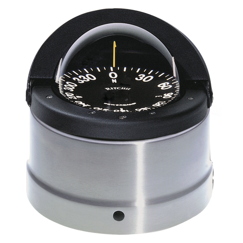 Ritchie DNP-200 Navigator Compass - Binnacle Mount - Polished Stainless Steel/Black - Deckhand Marine Supply