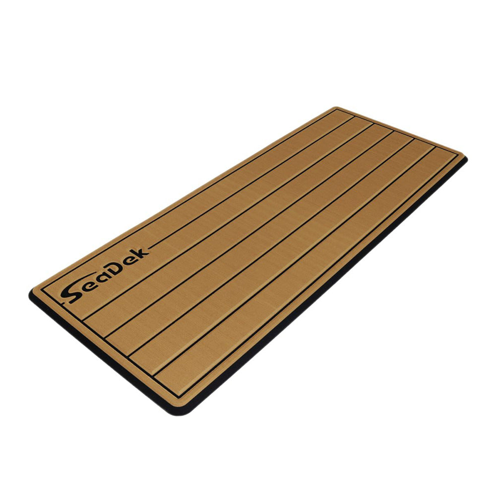 SeaDek 14 x 36" 20mm Dual Density Small Teak Helm Pad w/SeaDek Logo - Brushed Texture - Mocha/Black (355.6mm x 914.4mm x 20mm) - Deckhand Marine Supply