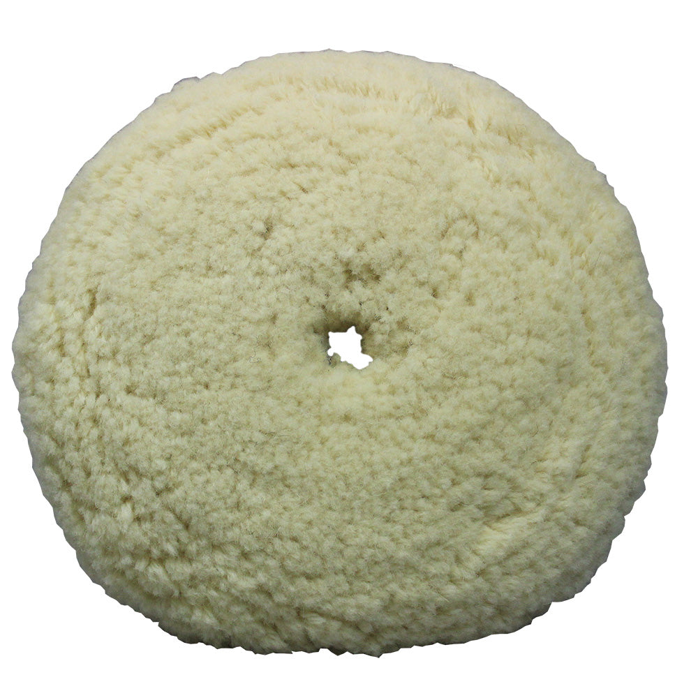 Presta White Wool Aggressive Cutting Pad - 9" - Deckhand Marine Supply