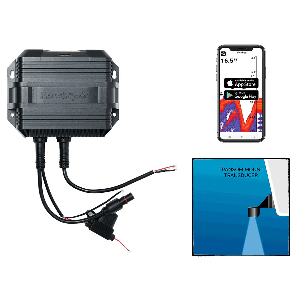 HawkEye FishPod 10BX Boat Mount Bluetooth Fishfinder - Deckhand Marine Supply