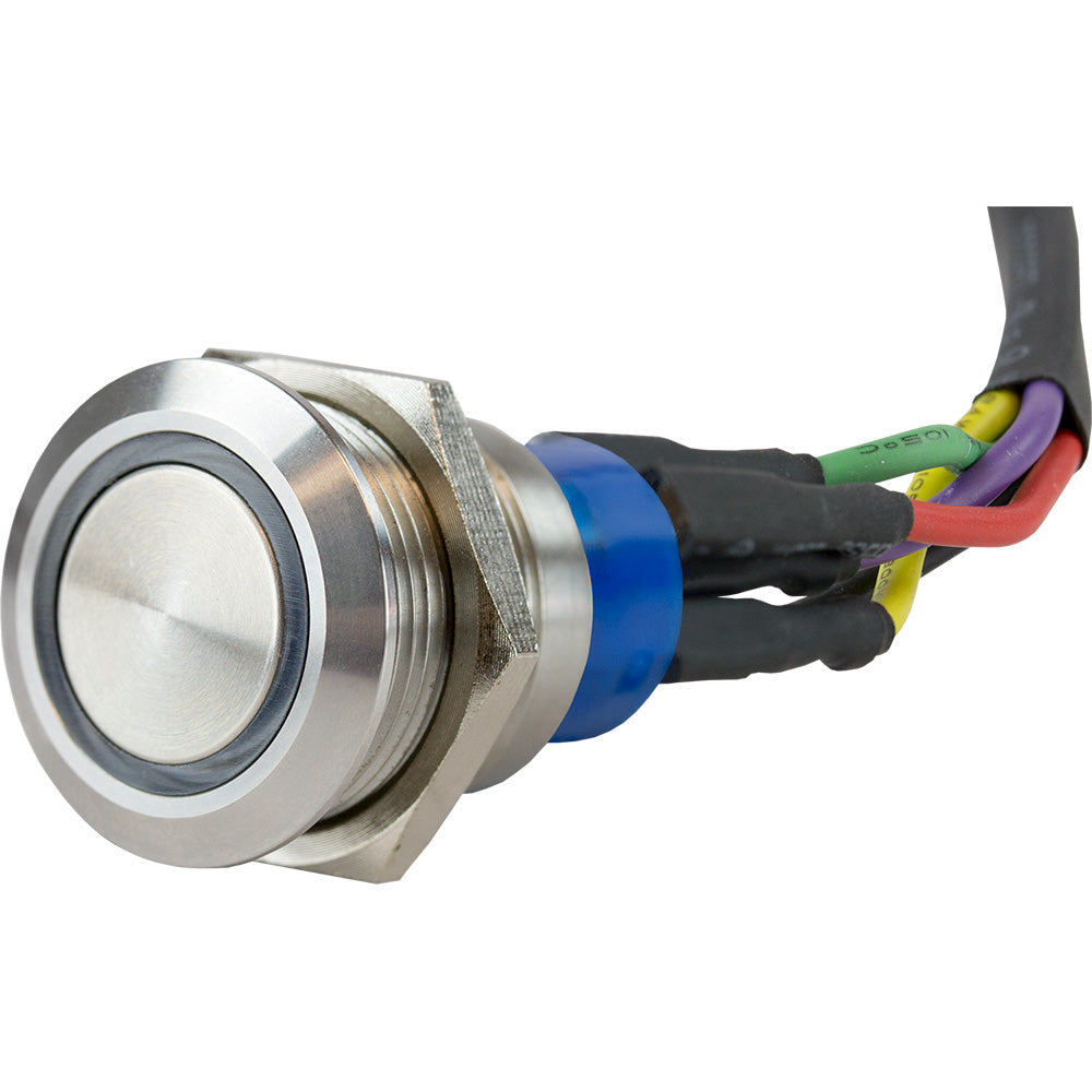 Sea-Dog LED Push Button On/Off Switch - Formed 304 Stainless Steel - Deckhand Marine Supply