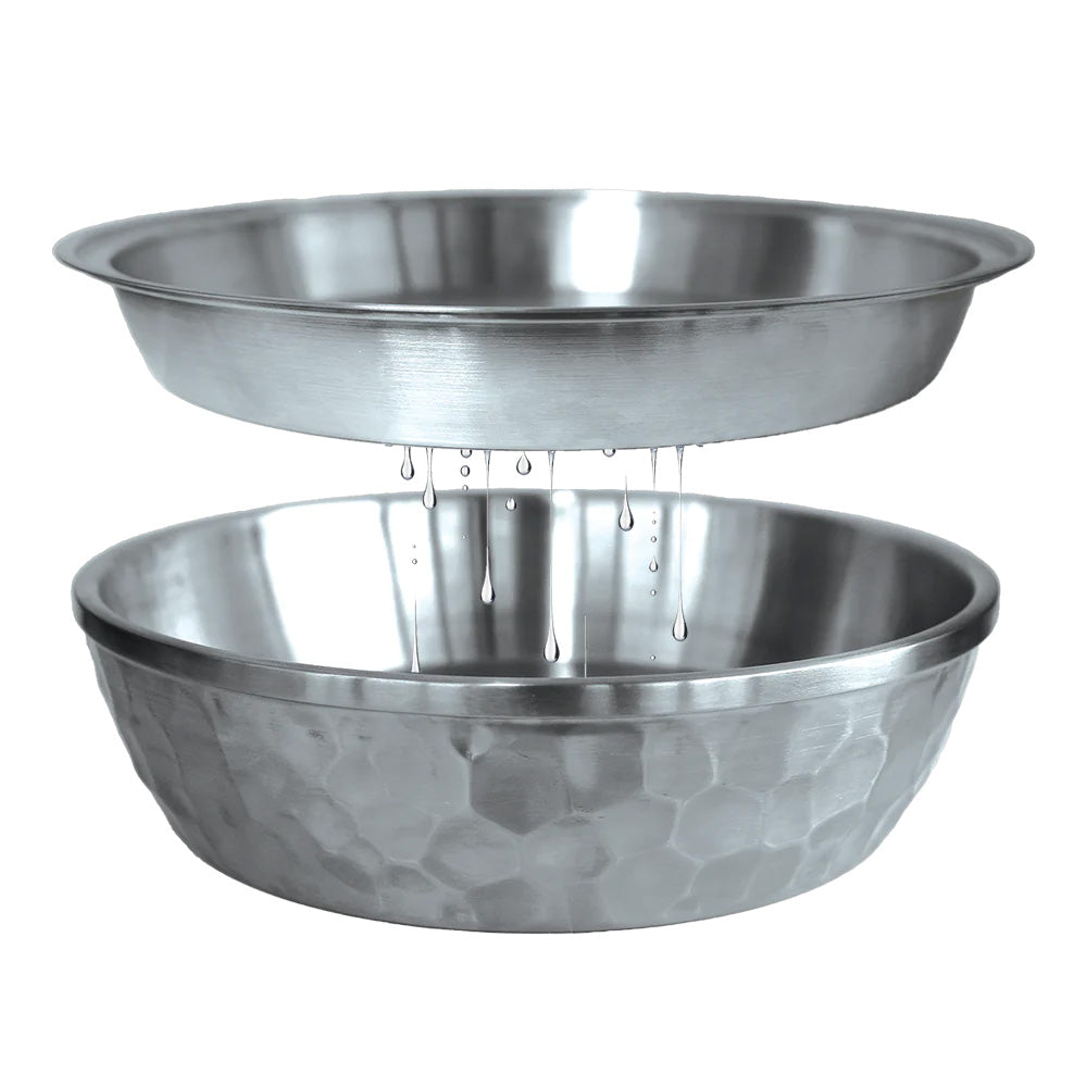 Toadfish Seafood Bowl - 12" - Stainless Steel - 2 Layer Serving Bowl - Deckhand Marine Supply