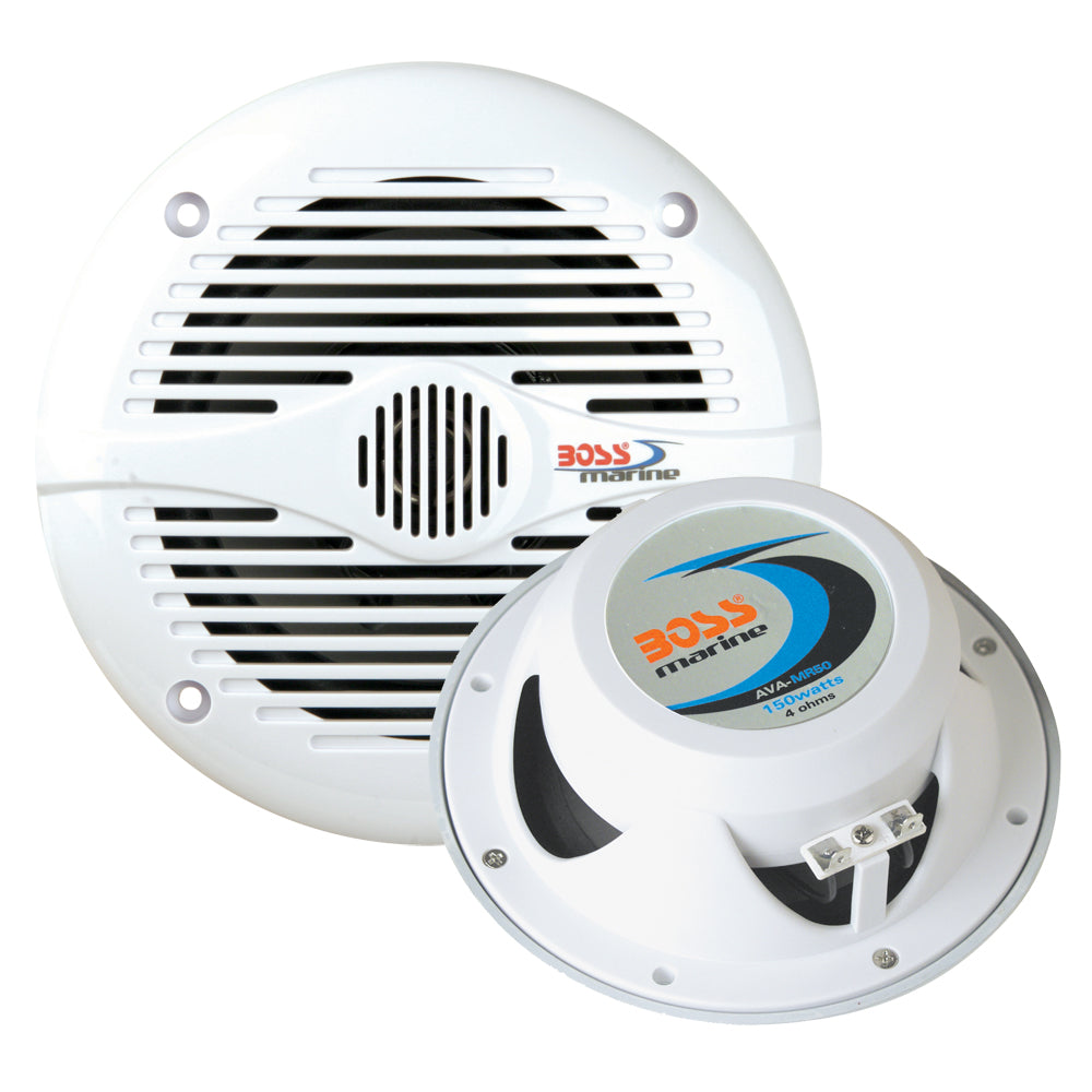 Boss Audio MR50 5.25" Round Speakers - White - Pair - Deckhand Marine Supply