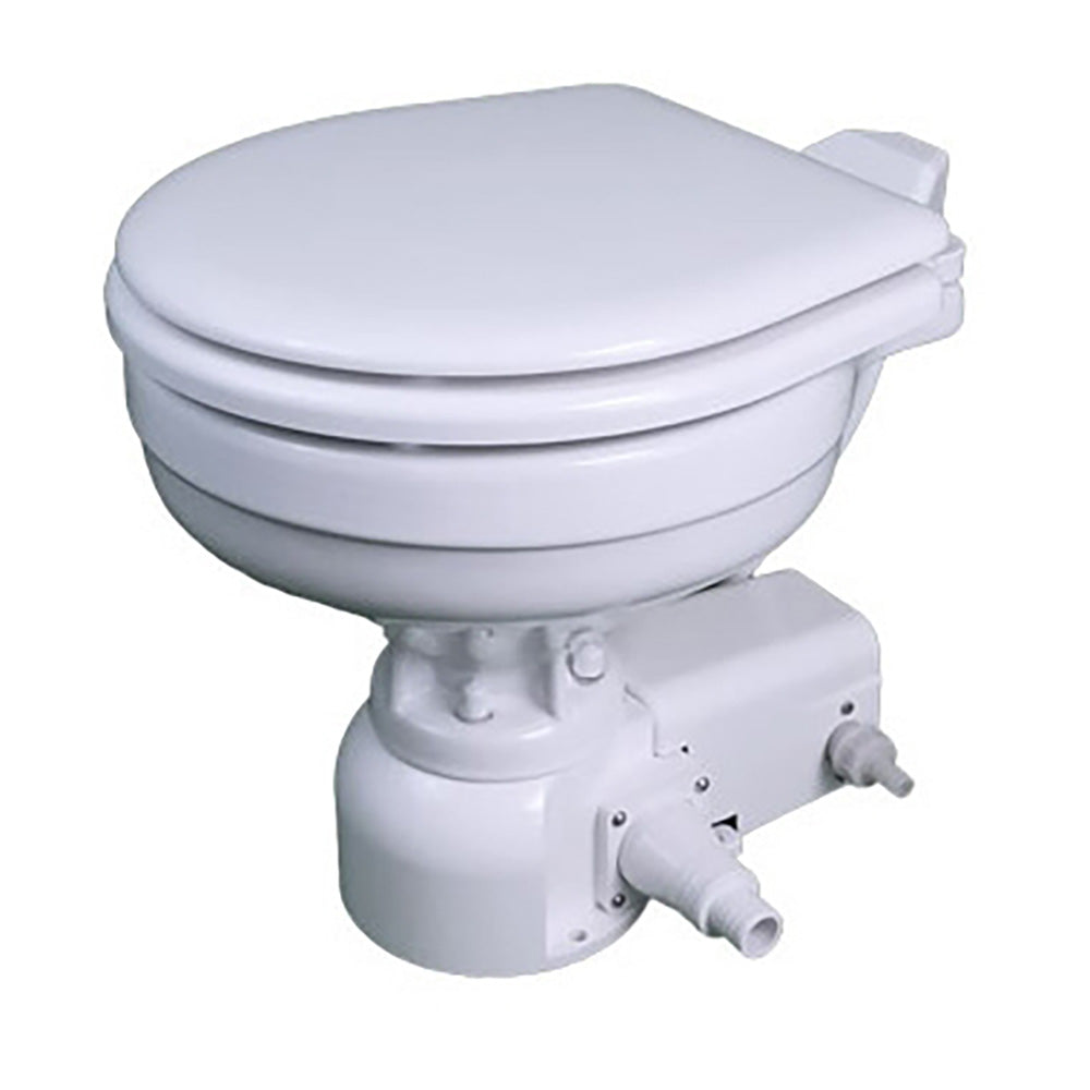 Raritan Sea Era Marine Size Pressurized Freshwater Toilet w/Multifunction Panel - White - 12V - Deckhand Marine Supply