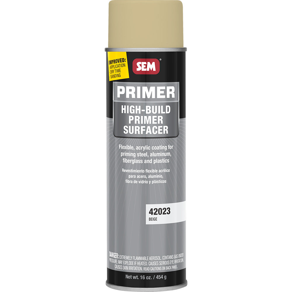 SEM High-Build Primer Surfacer - 20oz Aerosol Can - Beige - Deckhand Marine Supply