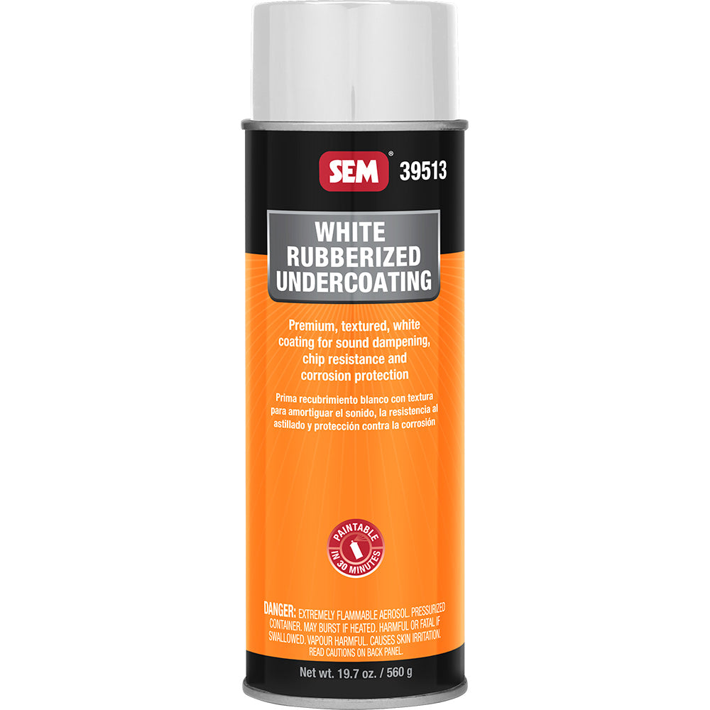 SEM Rubberized Undercoating - 24oz Aerosol Can - White - Deckhand Marine Supply
