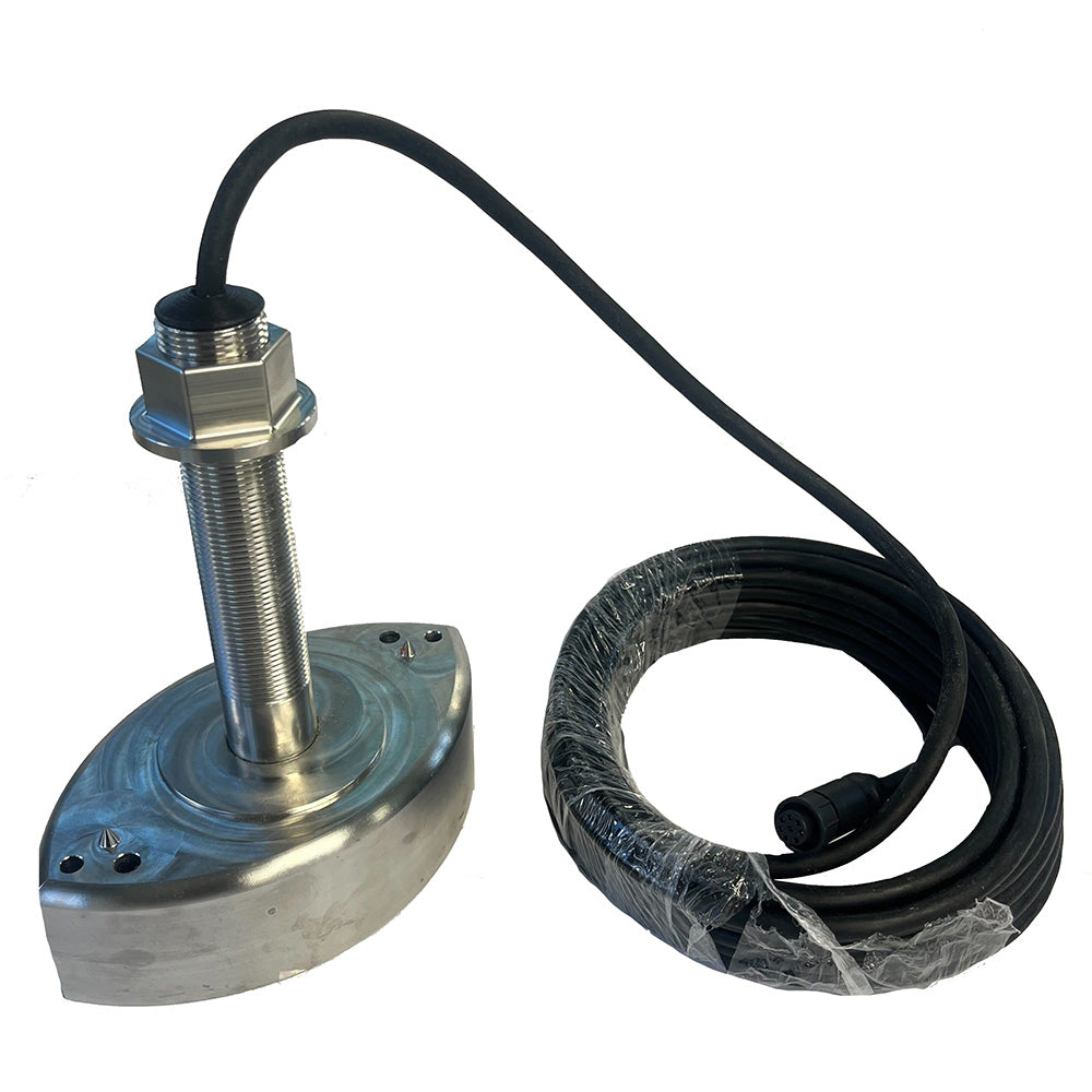 Echonautics ST1801kW Thru-Hull Stainless Steel Transducer - 50/200 kHz - Deckhand Marine Supply