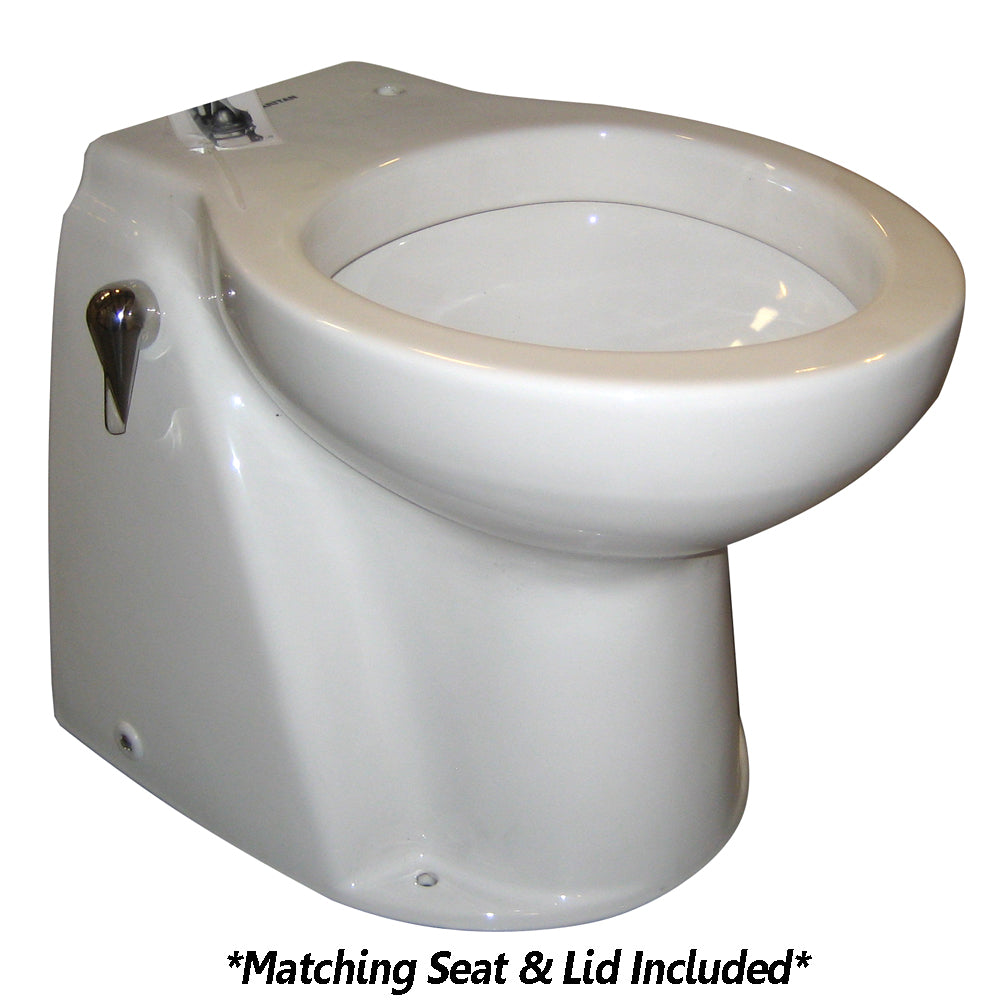 Raritan Atlantes Freedom w/Vortex-Vac - Household Style - White - Freshwater Solenoid - Smart Toilet Control - 12v - Deckhand Marine Supply