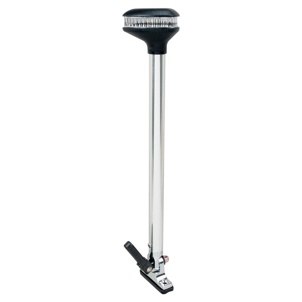Perko Stealth Series - L.E.D. Fold Down All-Round Light - Vertical Mount 13-3/8" Height - 2NM Range - Deckhand Marine Supply