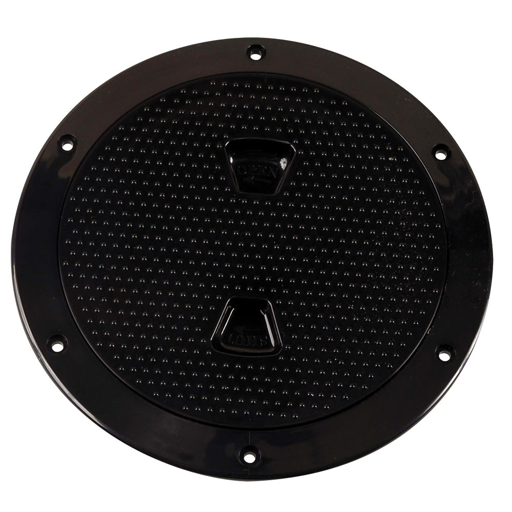 Beckson 6" Non-Skid Screw-Out Deck Plate - Black - Deckhand Marine Supply