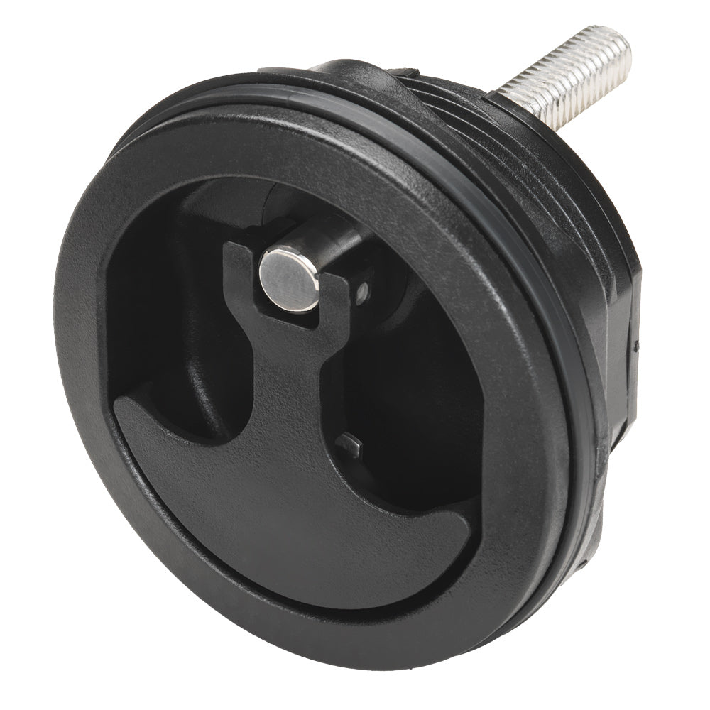 Whitecap Compression Handle - Nylon Black/Black - Non-Locking - Deckhand Marine Supply
