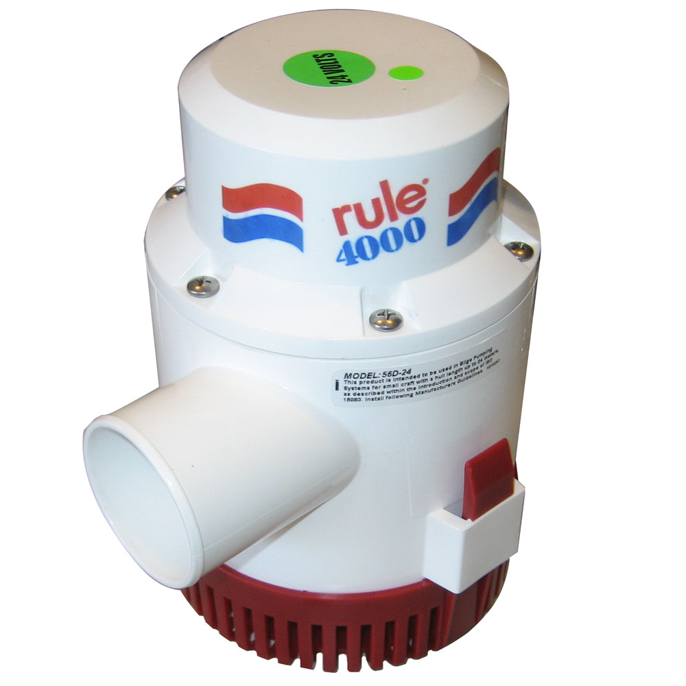 Rule 4000 Non-Automatic Bilge Pump - 24V - Deckhand Marine Supply