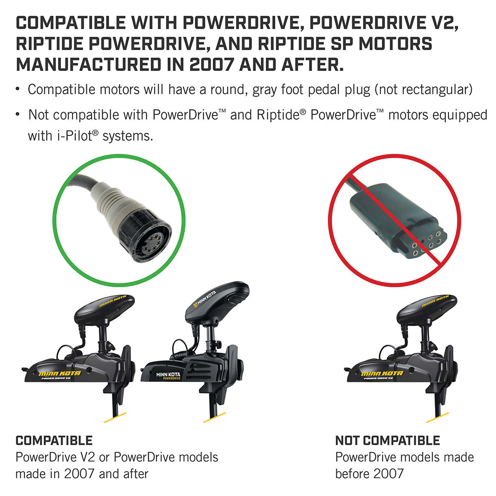 Minn Kota PowerDrive Foot Pedal - ACC Corded - Deckhand Marine Supply