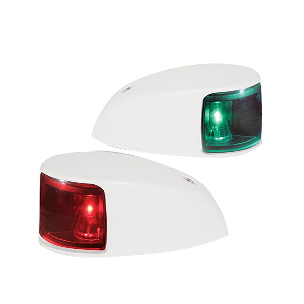 Hella Marine NaviLED Deck Mount Port & Starboard Pair - 2nm - Colored Lens/White Housing - Deckhand Marine Supply