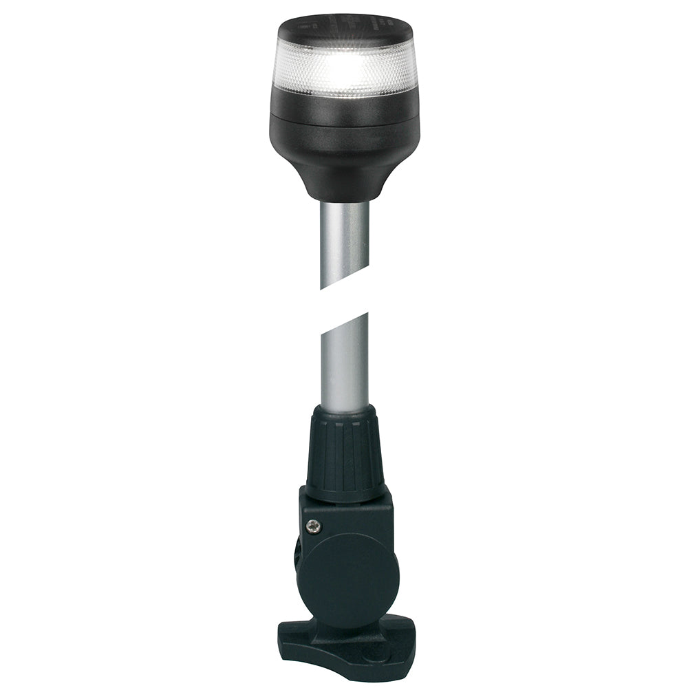 Hella Marine NaviLED 360 Compact All Round Lamp - 2nm - 40" Fold Down Base - Black - Deckhand Marine Supply