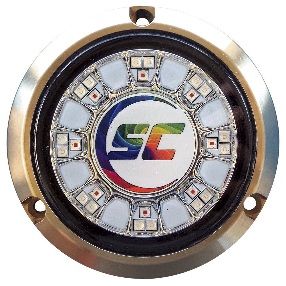 Shadow-Caster SCR-24 Bronze Underwater Light - 24 LEDs - Full Color Changing - Deckhand Marine Supply