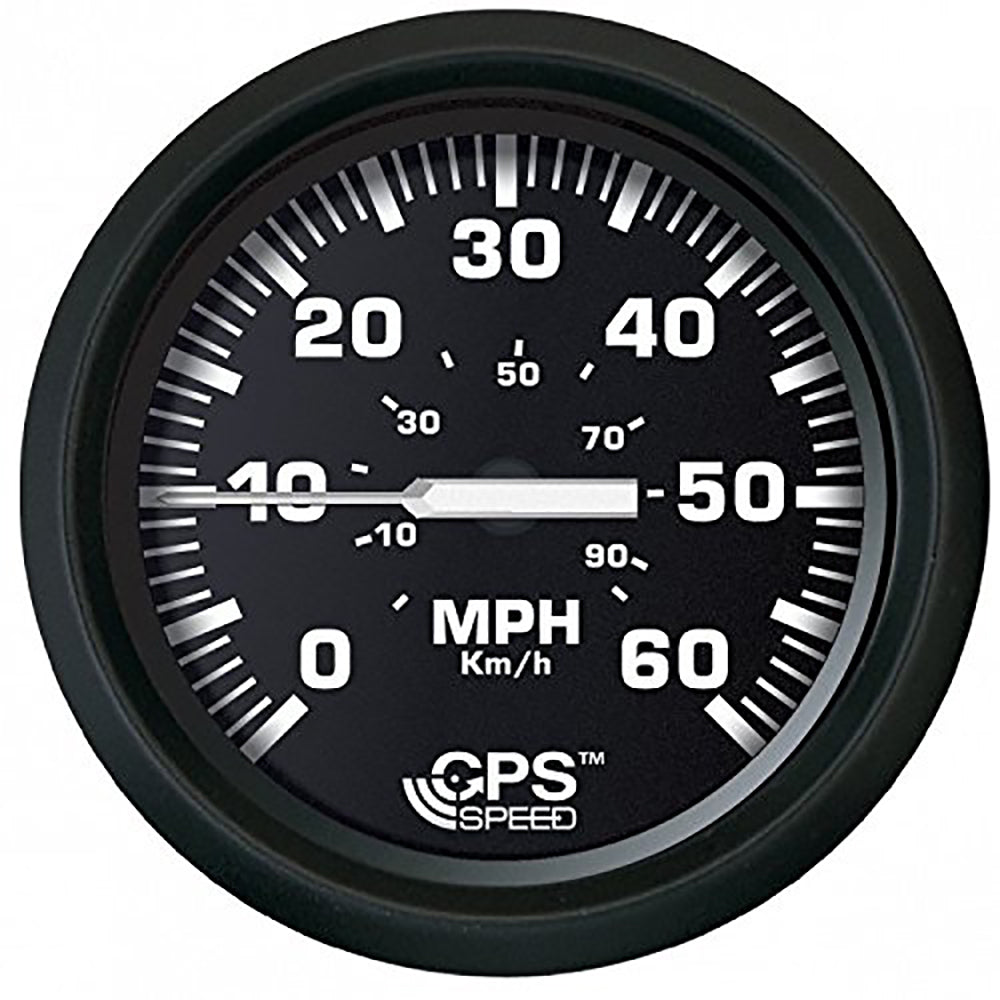Faria Euro Black 4" Speedometer 60MPH (GPS) - Deckhand Marine Supply