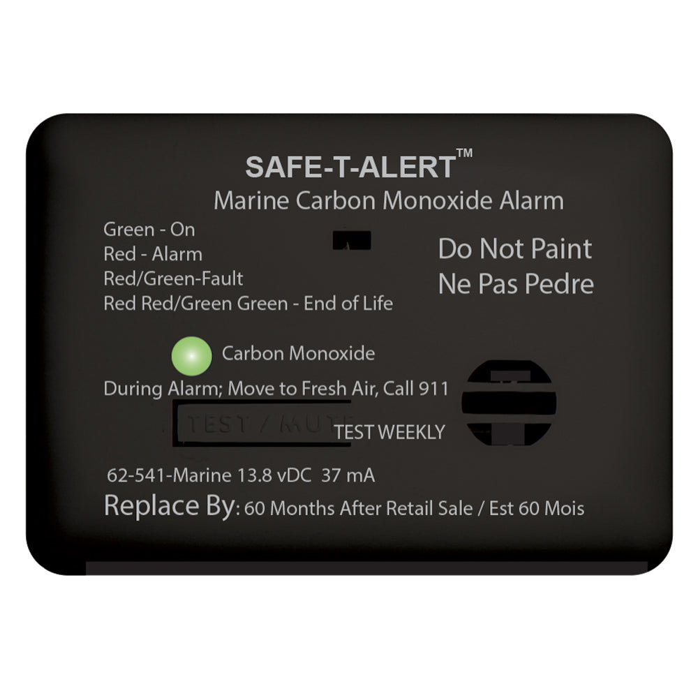 Safe-T-Alert 62 Series Carbon Monoxide Alarm w/Relay - 12V - 62-541-R-Marine - Surface Mount - Black - Deckhand Marine Supply