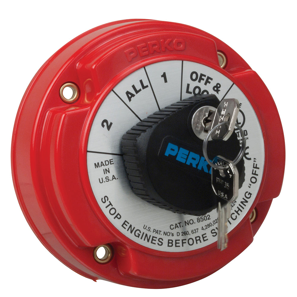 Perko Medium Duty Battery Selector Switch w/Key Lock - Deckhand Marine Supply
