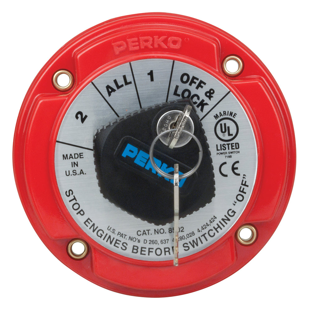 Perko Medium Duty Battery Selector Switch w/Key Lock - Deckhand Marine Supply