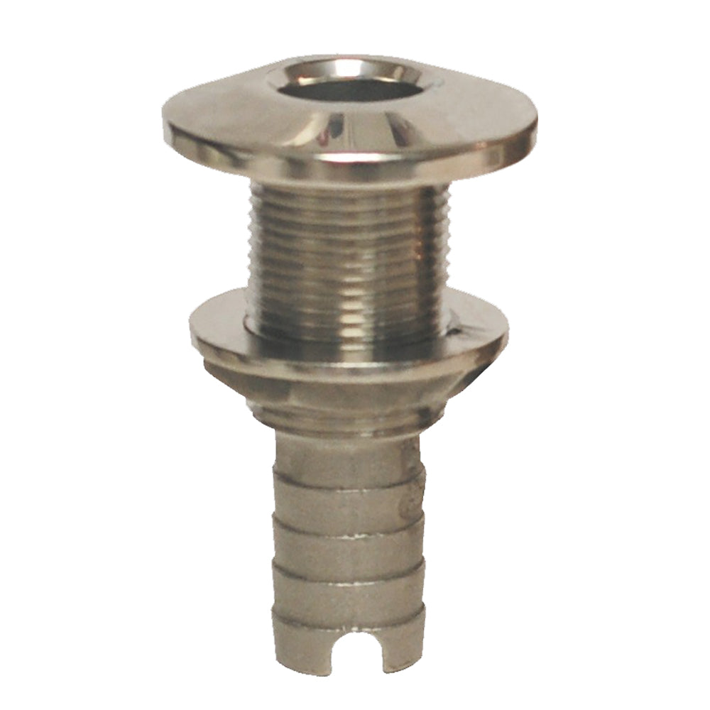 GROCO Stainless Steel Hose Barb Thru-Hull Fitting - 1/2" - Deckhand Marine Supply