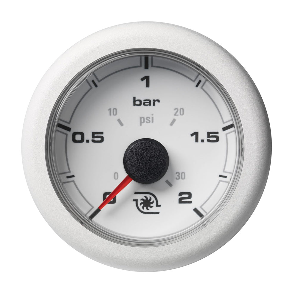 Veratron 52MM (2-1/16") OceanLink Boost Pressure Gauge - 2 Bar/30PSI - White Dial Bezel - Deckhand Marine Supply