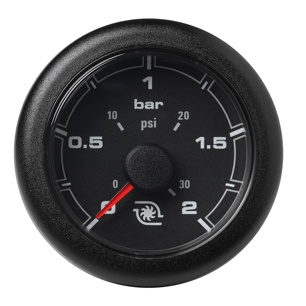 Veratron 52MM (2-1/16") OceanLink Boost Pressure Gauge - 2 Bar/30 PSI - Black Dial Bezel - Deckhand Marine Supply