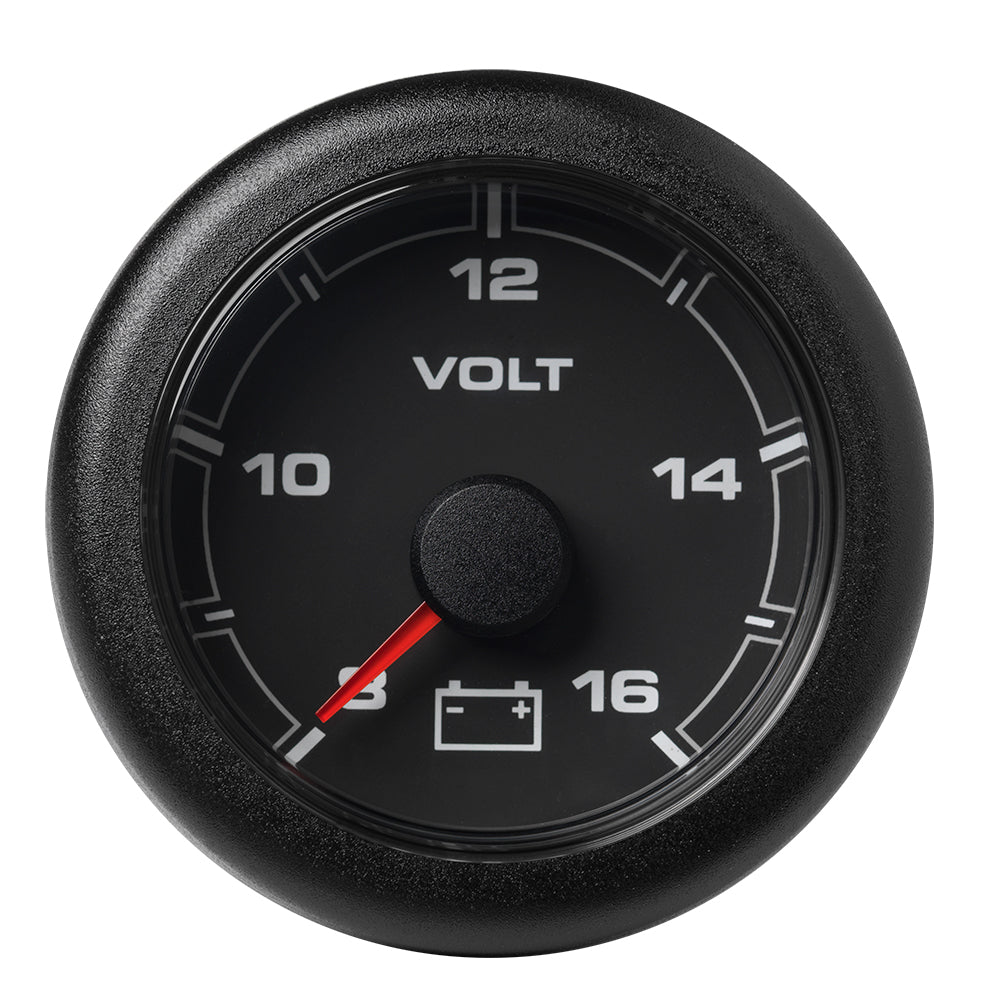 Veratron 52MM (2-1/16") OceanLink Battery Voltage Gauge - 8 to 16 V - Black Dial Bezel - Deckhand Marine Supply