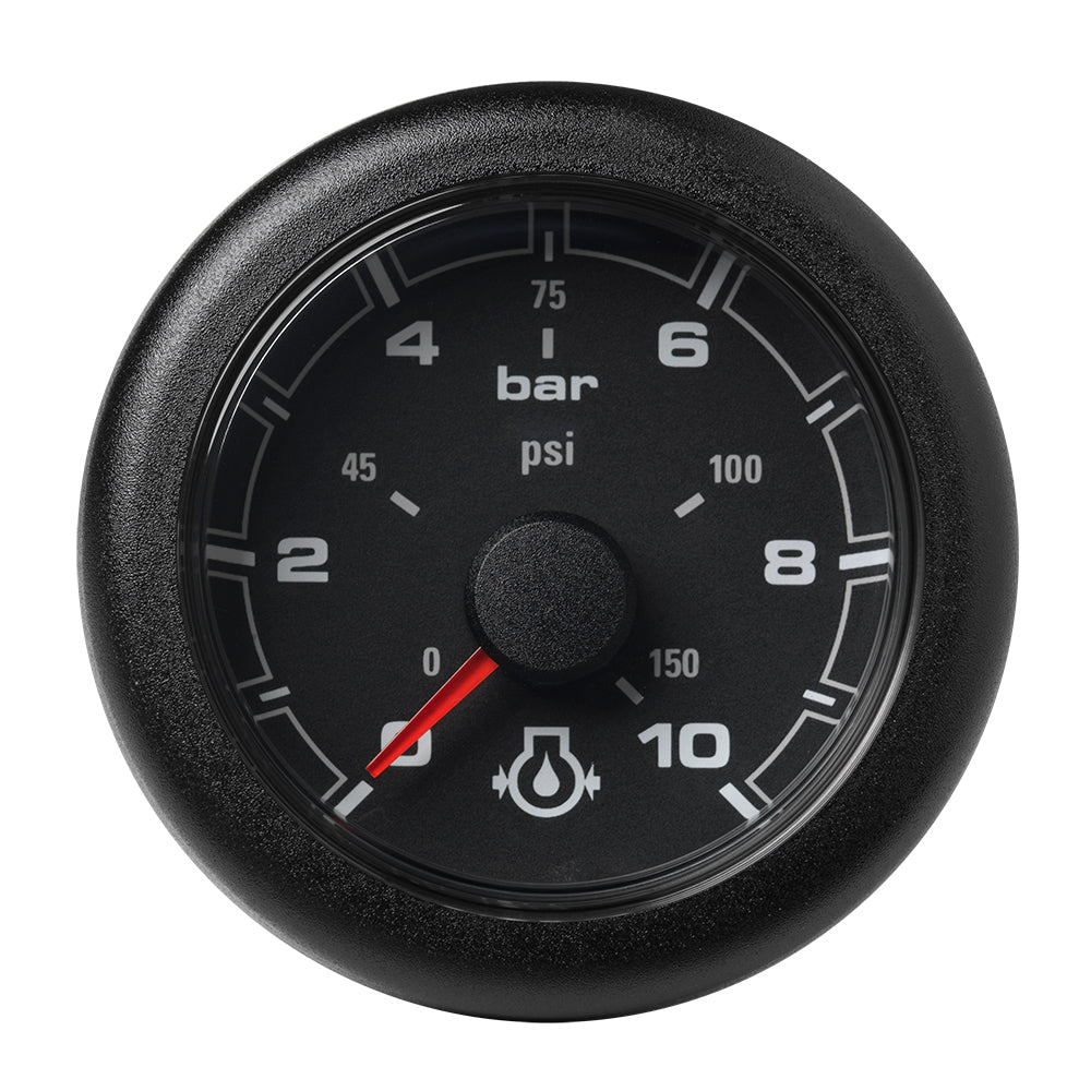 Veratron 52MM (2-1/16") OceanLink Engine Oil Pressure Gauge -10 Bar/150 PSI - Black Dial Bezel - Deckhand Marine Supply