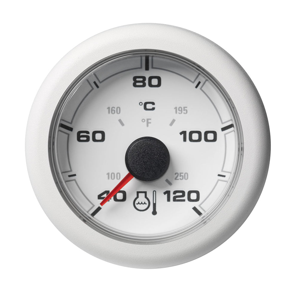 Veratron 52MM (2-1/16") OceanLink Coolant Temperature Gauge - 120C/250F - White Dial Bezel - Deckhand Marine Supply