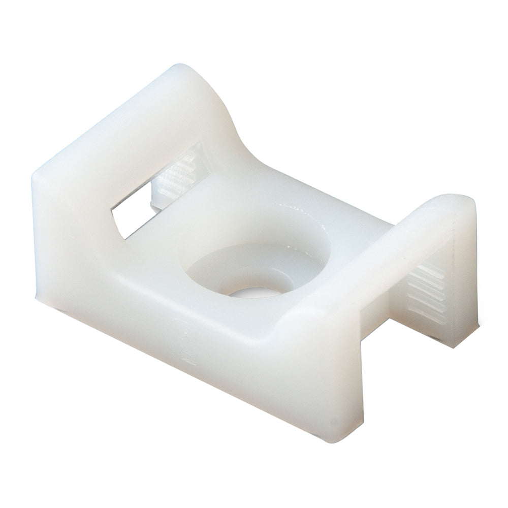 Ancor Cable Tie Mount - Natural - #10 Screw - 25-Piece - Deckhand Marine Supply