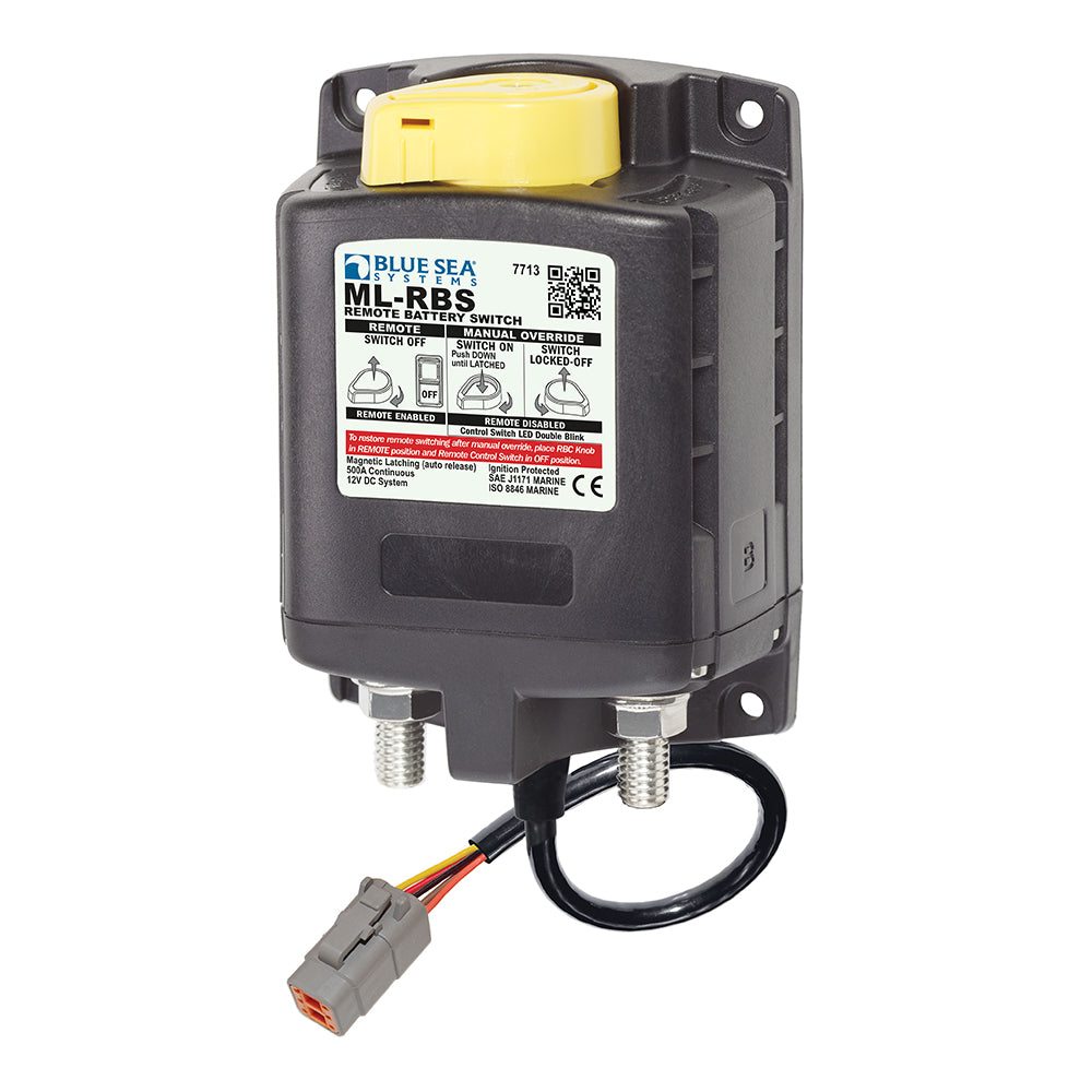 Blue Sea 7713100 ML-RBS Remote Battery Switch w/Manual Control Auto Release Deutsch Connector - 12V - Deckhand Marine Supply