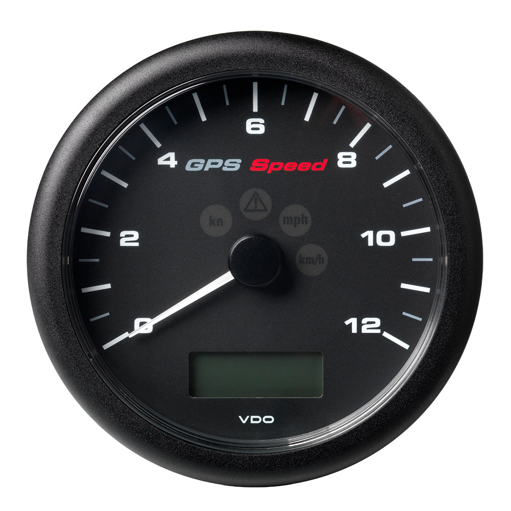 Veratron 4-1/4" (110MM) ViewLine GPS Speedometer 0-12 KNOTS/KMH/MPH - 8 to 16V Black Dial Bezel - Deckhand Marine Supply