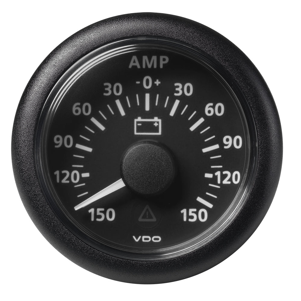 Veratron 52MM (2-1/16") ViewLine Battery Status Gauge -150/+150AMP - Black Dial Bezel - Deckhand Marine Supply