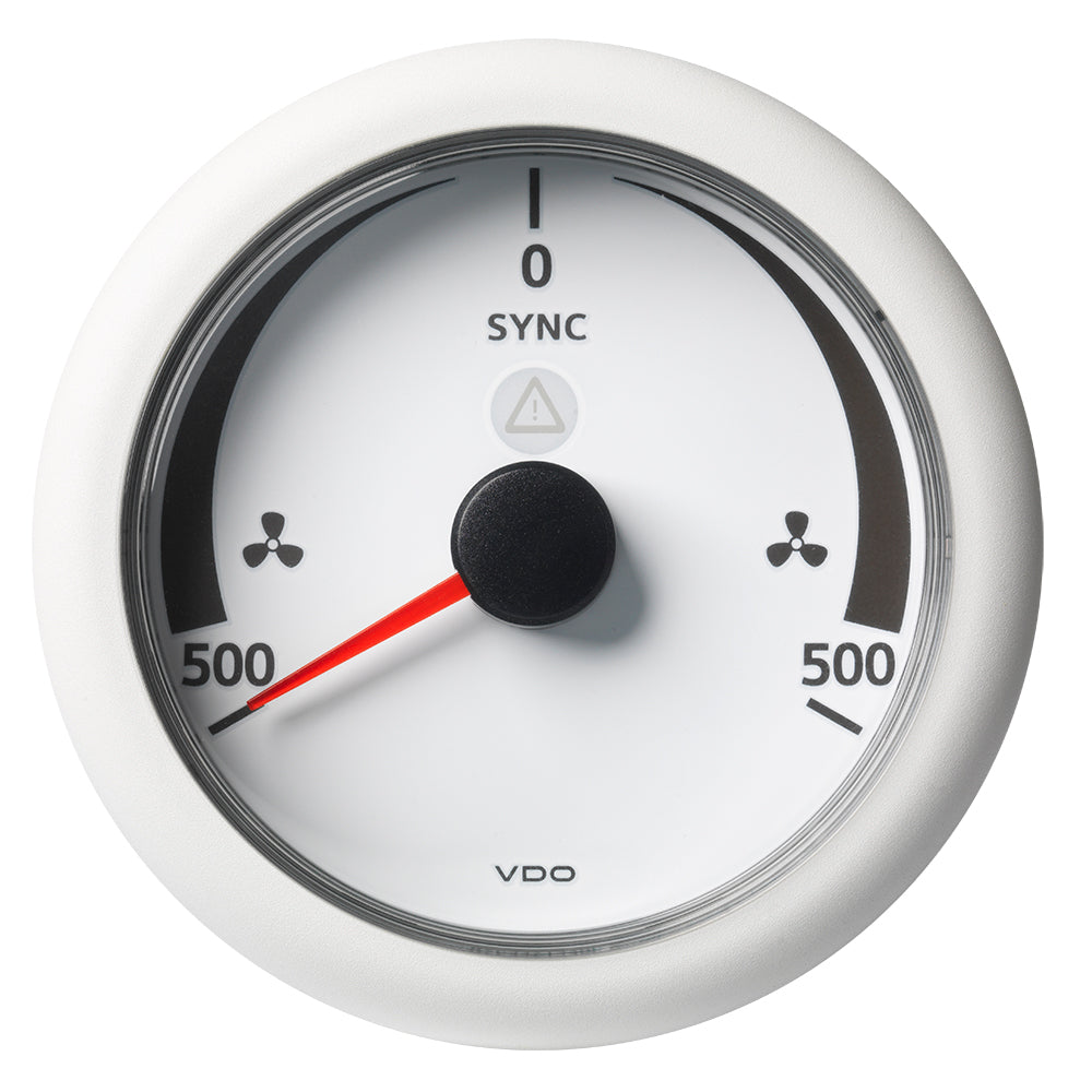Veratron 3-3/8" (85MM) ViewLine Synchronizer -500/+500 RPM - 8 to 32V - White Dial Bezel - Deckhand Marine Supply