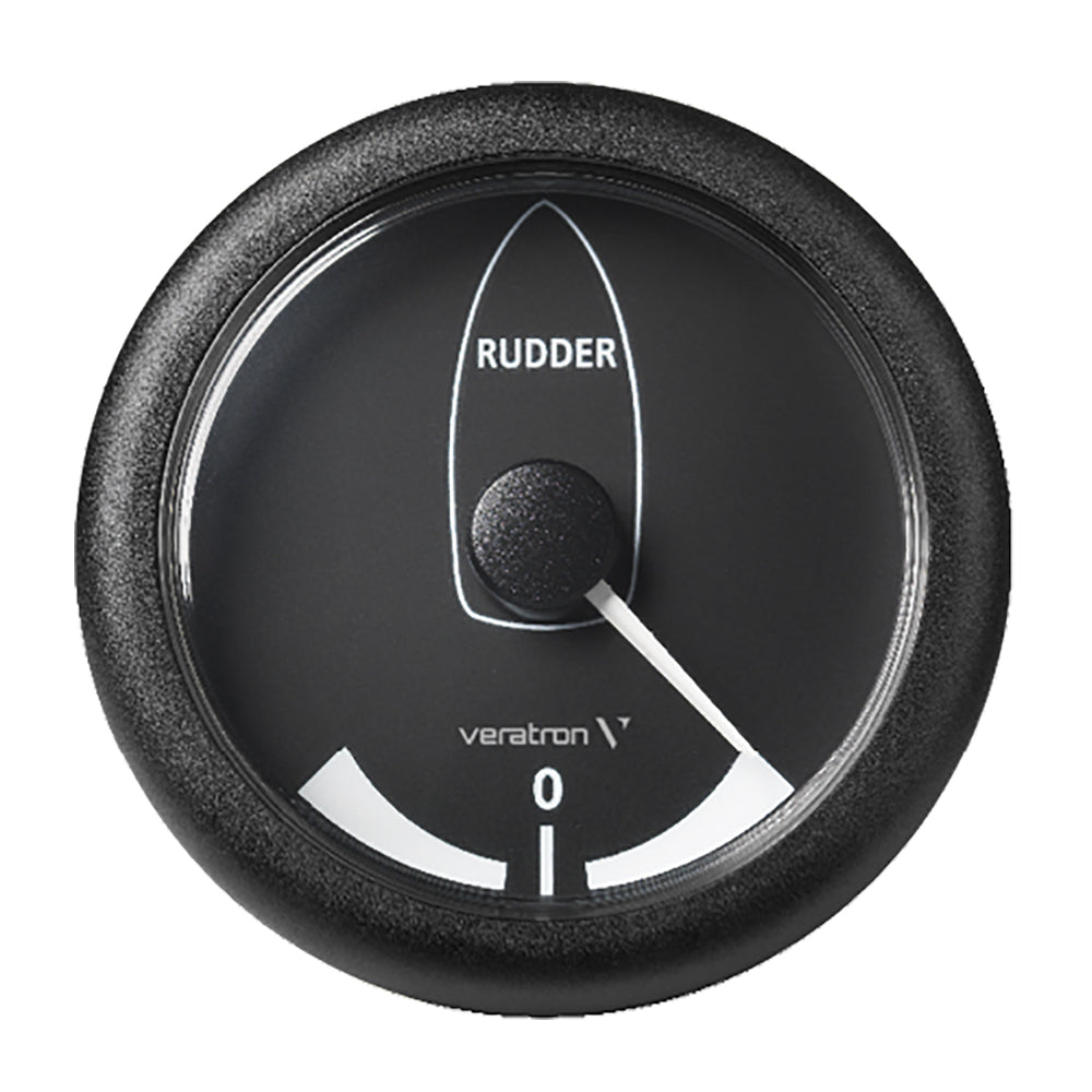 Veratron 3-3/8" (85MM) ViewLine Rudder Angle Indicator -45/+45 - 8 to 32V - Black Dial Bezel - Deckhand Marine Supply