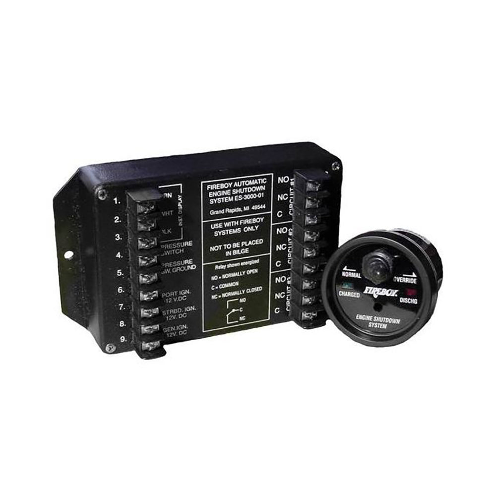Fireboy-Xintex 8 Circuit Engine Shutdown w/Time Delay - Round Display - Deckhand Marine Supply