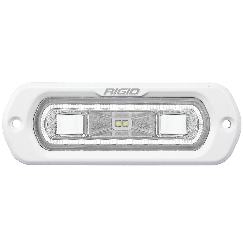 RIGID Industries SR-L Series Marine Spreader Light - White Flush Mount - White Light w/White Halo - Deckhand Marine Supply