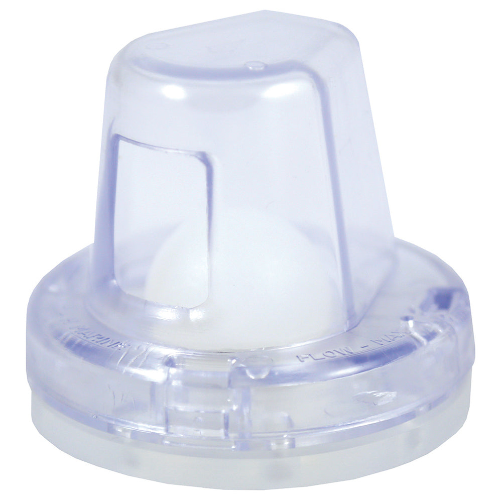 T-H Marine Flow-Max Ball Scupper - Clear - Deckhand Marine Supply