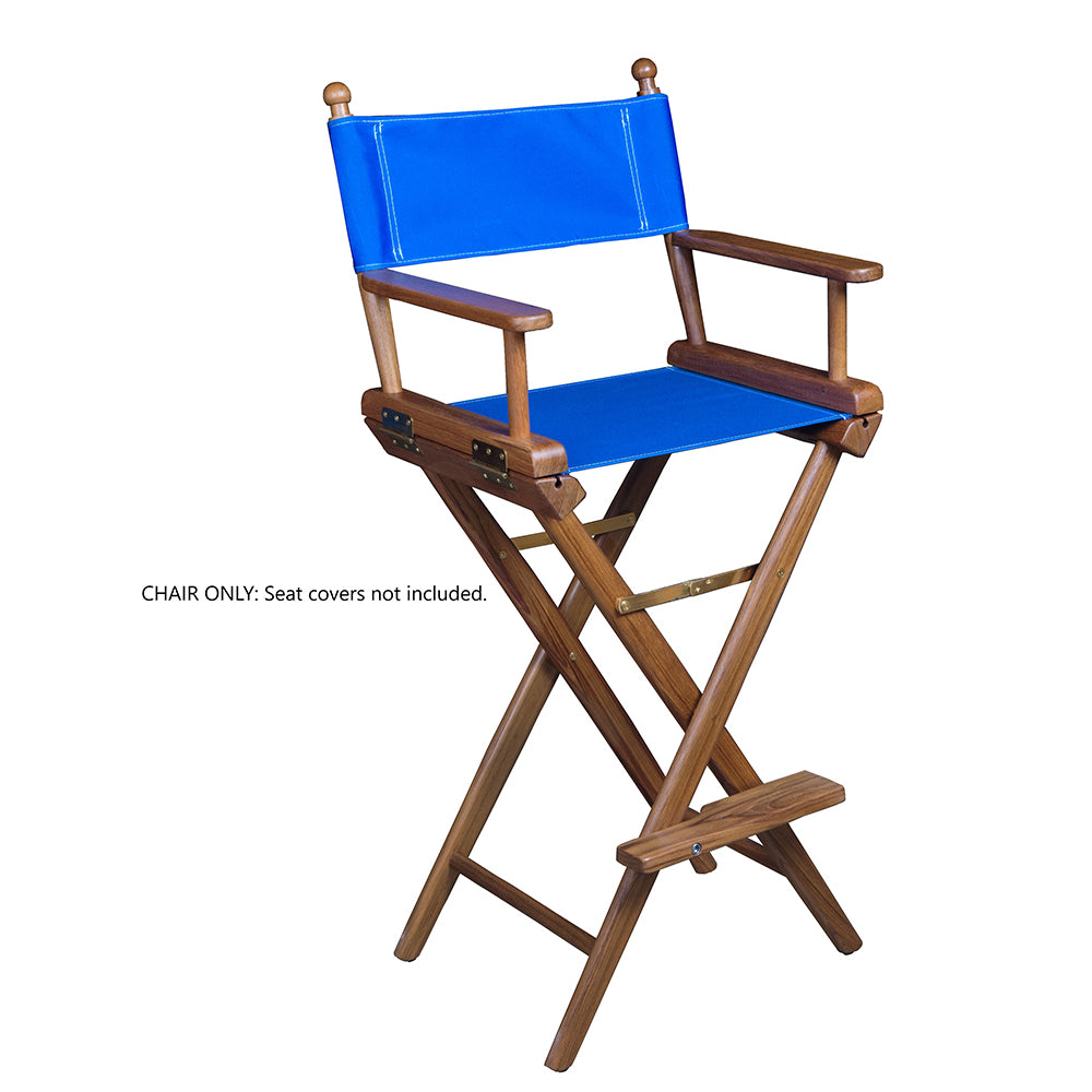 Whitecap Captains Chair w/o Seat Covers - Teak - Deckhand Marine Supply