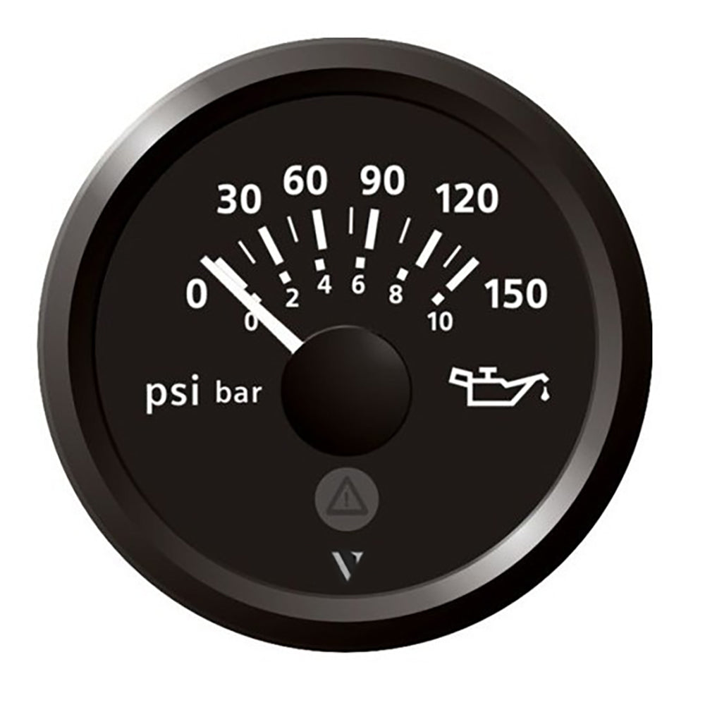 Veratron 52mm (2-1/16") Viewline Engine Oil Pressure 150 PSI - Black Dial Bezel - Deckhand Marine Supply