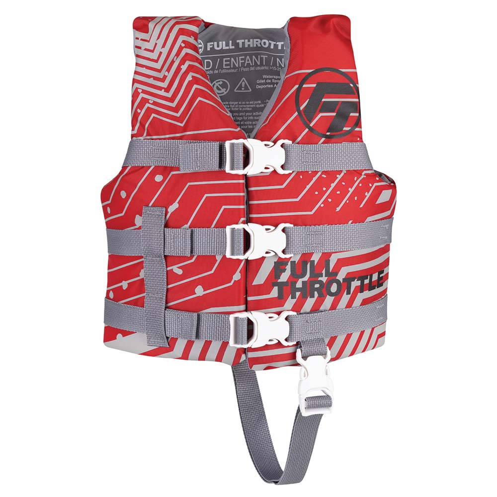 Full Throttle Child Nylon Life Jacket - Red - Deckhand Marine Supply