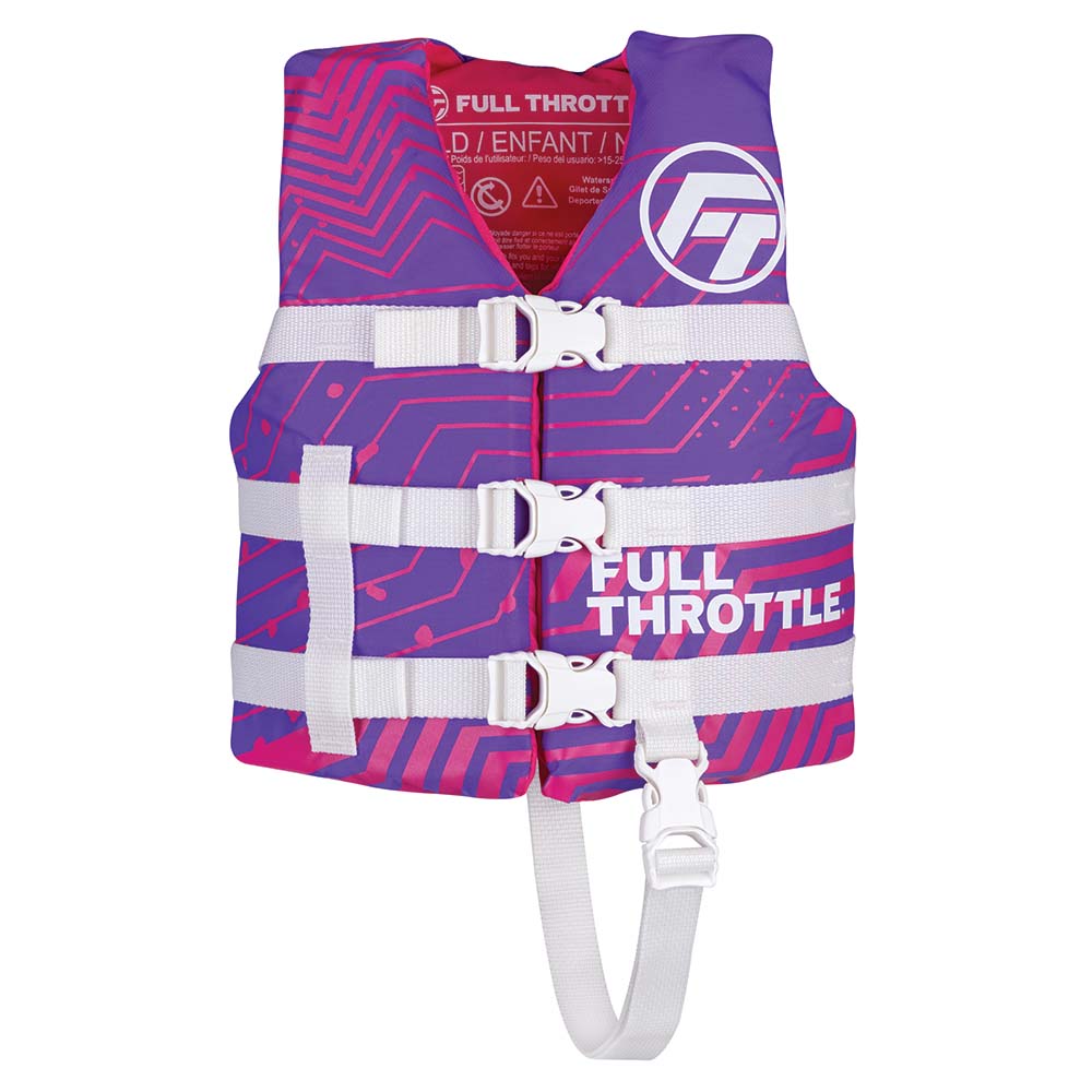 Full Throttle Child Nylon Life Jacket - Purple - Deckhand Marine Supply