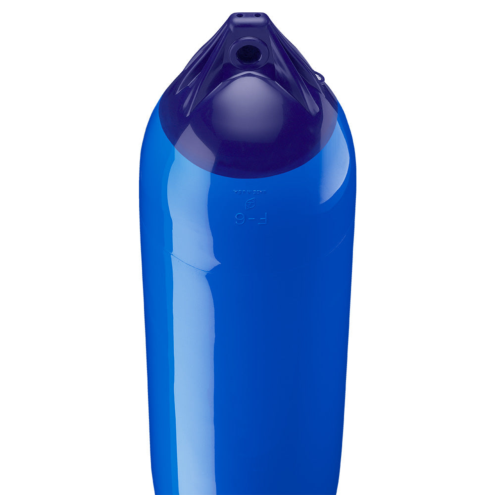 Polyform F-6 Twin Eye Fender 11" x 42" - Blue - Deckhand Marine Supply